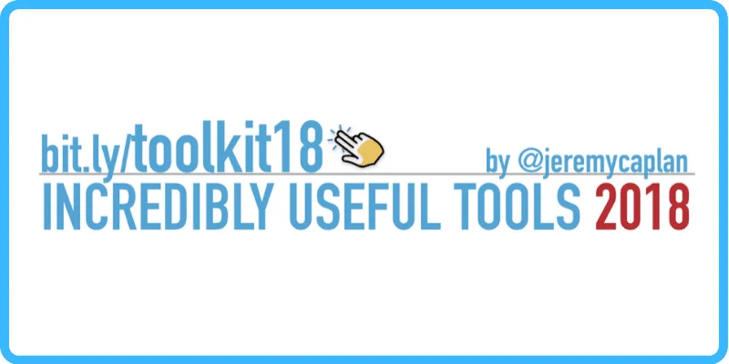 Decoration only: A rectangular image with a white background, a blue border, and white text that says "INCREDIBLY USEFUL TOOLS."